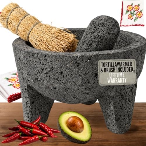 Cuitáxi Cuitaxi 8-inch Molcajete, Mexican Lava Rock