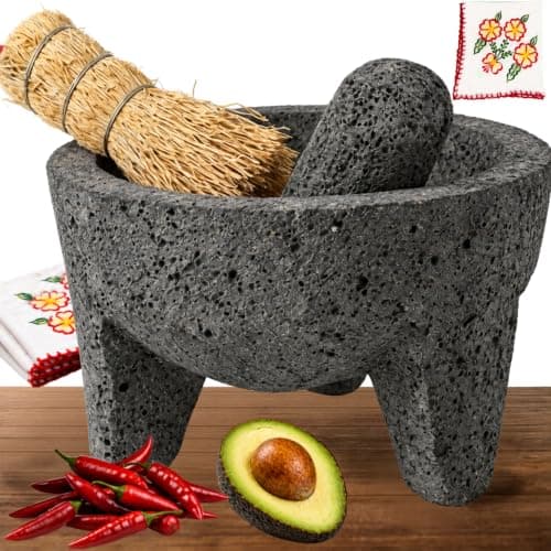 Cuitáxi Cuitaxi 8-inch Molcajete, Mexican Lava Rock