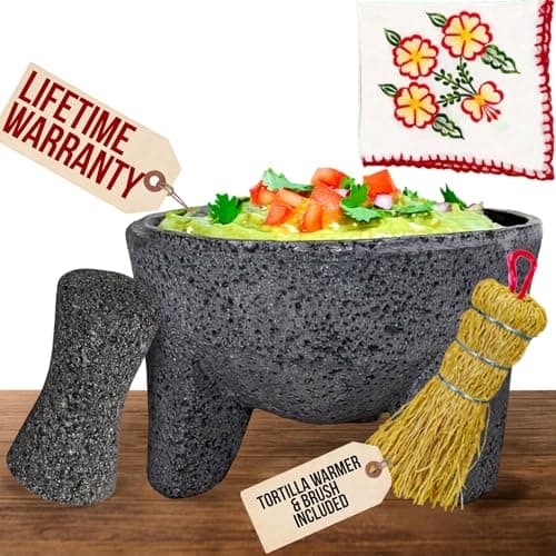 Cuitáxi Cuitaxi 8-inch Molcajete, Mexican Lava Rock